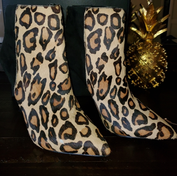NEW Leopard Print Calf Ankle Boot - Picture 7 of 8